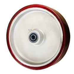 8" x 2" Polyurethane on Aluminum Wheel with Ball Bearings