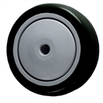 3 inch  Black Polyurethane on Poly Wheel