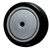 3-1/2" x 1-1/4" Black Polyurethane on Poly Wheel