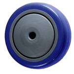 3-1/2" x 1-1/4" blue Polyurethane on Poly Wheel