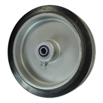 8" x 2" rubber on Aluminum Wheel with Ball Bearings