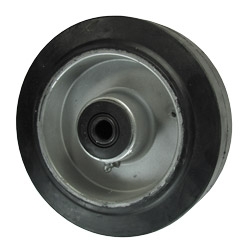 6" x 2" rubber on Aluminum Wheel