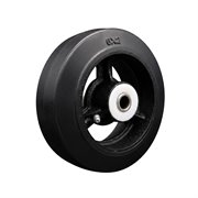 6 inch by 2 inch  rubber caster wheel on cast iron core