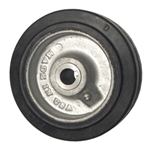 6" x 2" rubber on cast iron keyed drive wheel