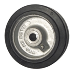 8" x 2" rubber on cast iron drive wheel