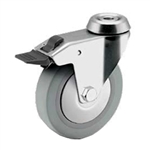 3 inch total lock swivel caster with bolt hole for hospital applications