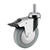 3 inch Total Lock swivel caster with threaded stem for hospital applications