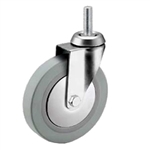 5 inch swivel caster with threaded stem for hospital applications