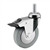 5 inch Total Lock swivel caster with threaded stem for hospital applications