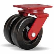 6 Inch dual wheel Swivel Caster with phenolic wheels