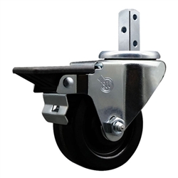 7/8" square stem caster 3" phenolic wheels and posi lock