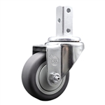 7/8 inch square stem swivel casters with 3 inch thermoplastic rubber tread wheel