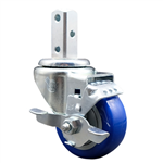 3-1/2" Polyurethane Caster with Square Stem and Brake