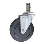 5" Swivel Caster with square stem and hard rubber wheel