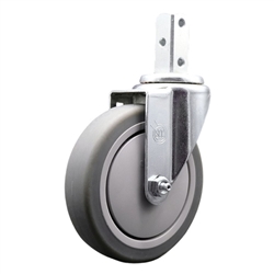 7/8 inch square stem swivel casters with 5 inch thermoplastic rubber tread wheel