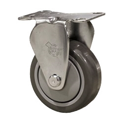 3-1/2" Stainless Steel Rigid Caster with Polyurethane Tread