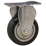 3-1/2" Stainless Steel Rigid Caster with Thermoplastic Rubber Wheel