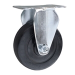 4 inch Stainless Steel Rigid Caster with Hard Rubber Wheel