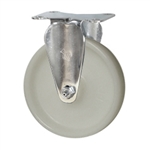 5 Inch Stainless Steel Rigid Caster with White Nylon Wheel