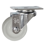 3 Inch Stainless Steel Swivel Caster with White Nylon Wheel