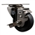 Service Caster #20 Series stainless steel swivel casters with 3 inch polyolefin wheel and top lock brake.