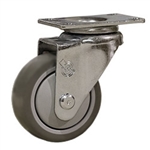3" Stainless Steel Swivel Caster with Thermoplastic Rubber Tread Wheel