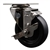 Service Caster #20 Series stainless steel swivel casters with 4 inch polyolefin wheel and top lock brake.