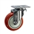 4" Stainless Steel Swivel Caster with Red Polyurethane Tread