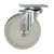 5 Inch Stainless Steel Swivel Caster with White Nylon Wheel