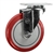 5" Stainless Steel Swivel Caster with Red Polyurethane Tread
