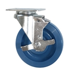 5" Stainless Steel Swivel Caster with Brake and Polyurethane Wheel