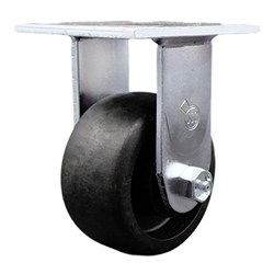 Service Caster Series #30 stainless steel rigid caster with 4 inch durable glass filled nylon wheels.