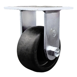 Service Caster #30 Series stainless steel rigid casters with 4 inch glass filled nylon wheel provide a washable caster solution.