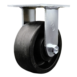 Service Caster Series #30 stainless steel rigid caster with 5 inch durable glass filled nylon wheels.