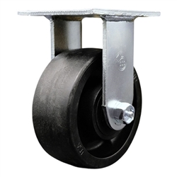 Service Caster #30 Series stainless steel rigid casters with 5 inch glass filled nylon wheel provide a washable caster solution.