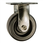 5 Inch Stainless Steel Rigid Caster - Polyolefin Wheel