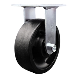 Service Caster #30 Series stainless steel rigid casters with 6 inch glass filled nylon wheel provide a washable caster solution.