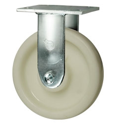 6 Inch Stainless Steel Rigid Caster - Nylon Wheel