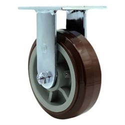 Service Caster #30 Series stainless steel rigid casters with 6 inch non-marking polyurethane tread on polyolefin core wheel provide a washable caster solution.