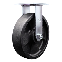Service Caster #30 Series stainless steel rigid casters with 8 inch glass filled nylon wheel provide a washable caster solution.