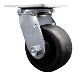 Service Caster Series #30 stainless steel swivel caster with 4 inch durable glass filled nylon wheels.