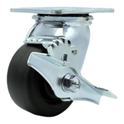 Service Caster #30 Series stainless steel swivel casters with 4 inch polyolefin wheel and brake provide a washable caster solution.