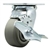 Service Caster #30 Series stainless steel swivel casters with 4 inch non-marking thermoplastic rubber tread (flat face) on polyolefin core wheel and brake provide a washable caster solution.