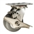 4 Inch Stainless Steel Swivel Caster - Thermoplastic Rubber  Tread on Poly Core Wheel