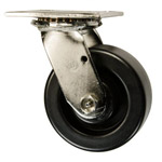 5 Inch Stainless Steel Swivel Caster - Polyolefin Wheel
