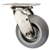 5 Inch Stainless Steel Swivel Caster - Thermoplastic Rubber on Poly Core Wheel