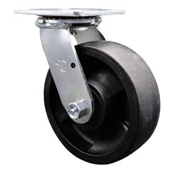 Service Caster #30 Series stainless steel swivel casters with 6 inch glass filled nylon wheel provide a washable caster solution.