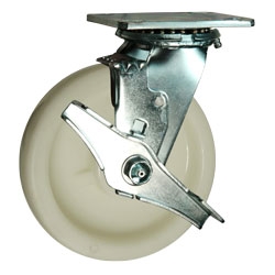 6 Inch Stainless Steel Swivel Caster - Nylon Wheel