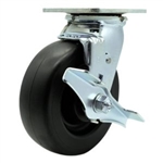 Service Caster #30 Series stainless steel swivel casters with 6 inch polyolefin wheel and brake provide a washable caster solution.