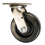 6 Inch Stainless Steel Swivel Caster - Polyolefin Wheel